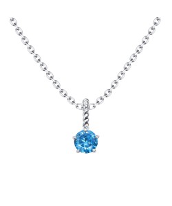 December Birthstone Silver Necklace SPE-5710